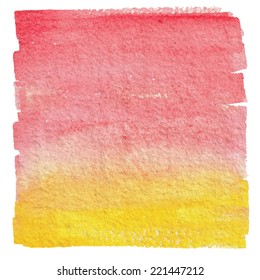 Watercolor sunset. Vector abstract background.