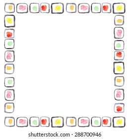 Watercolor sushi in vector - for menu, poster and other