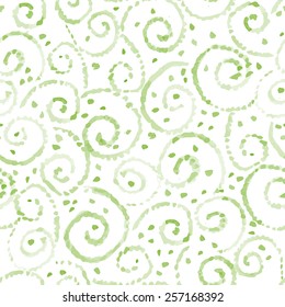 watercolor swirls seamless vector pattern