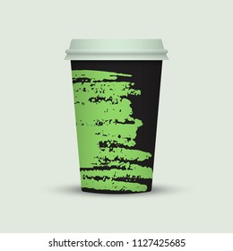 Watercolor take away coffee cup creative design