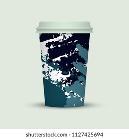 Watercolor take away coffee cup creative design