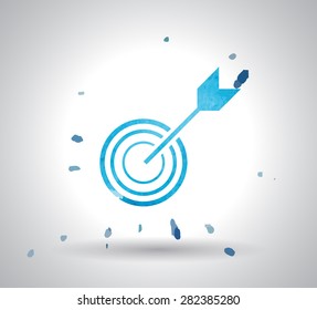 watercolor target icon