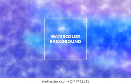 Aquarell Textur Abstrakter Hintergrund mit blauer, lila Farbe
