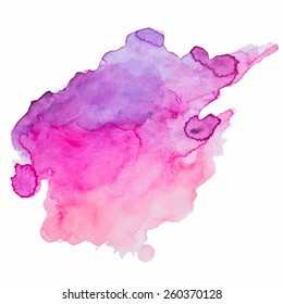 Watercolor texture, background, blots. Vector
