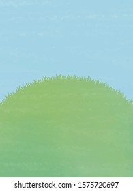 watercolor texture background image grassland and sky
