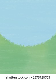 watercolor texture background image grassland and sky