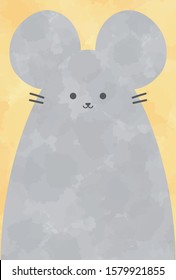 watercolor texture background image mouse for card version simple