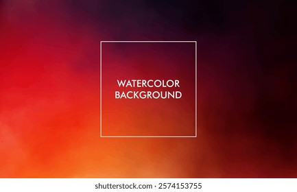 Watercolor Texture background with orange, red, pink, blue, black color