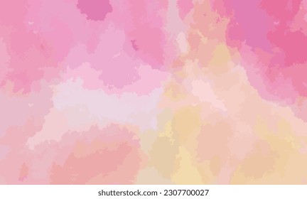 Watercolor texture gradient background with bright pink and yellow