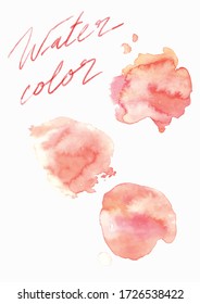 Watercolor Texture pattern color with hand writing.