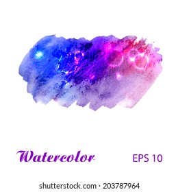 Watercolor texture. Vector. Can be used for wallpaper, background, surface textures, pattern fills, pack, web page. Blobs, stain, paints blot. 
