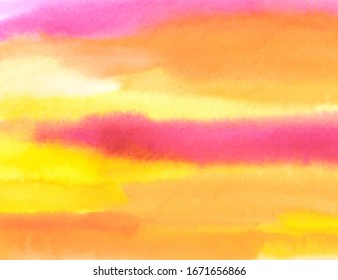 Watercolor texture, vector colorful hand painted background, aquarelle gradient