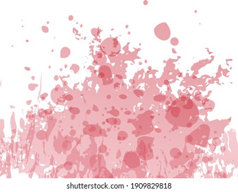 Watercolor Textured Background. Abstract Fluid Splash.  Vector Brush Stroke. Sale Banner Brushstroke. Gradient Paintbrush. Isolated Splash on White Backdrop. Red and Pink