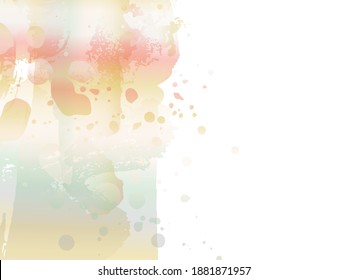 Watercolor Textured Background. Vector Brush Stroke. Sale Banner Brushstroke. Gradient Paintbrush. Abstract Fluid Splash. Rainbow Isolated Splash on White Backdrop.
