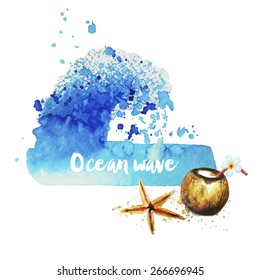 Watercolor texture,wave