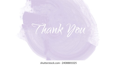 Watercolor Thank You Card — Brush Stroke Design