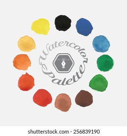 watercolor theme. Vector illustration
