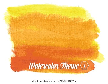 watercolor theme in yellow and red. vector illustration