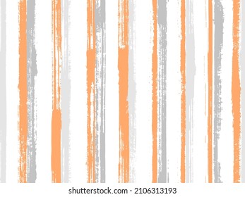 Watercolor thin irregular stripes vector seamless pattern. Abstract linen fabric print design. Retro texture irregular stripes, lines banner background. Seamless backdrop.