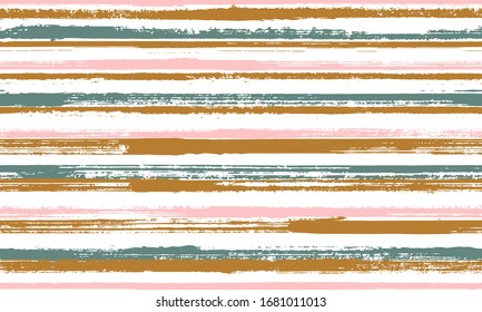 Watercolor thin parallel lines vector seamless pattern. Modern serape ethnic textile design. Grainy texture parallel lines, striles banner background. Endless pattern.