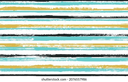 Watercolor thin straight lines vector seamless pattern. Cute swimwear marine design. Retro geometric straight lines, stripes banner background. Repeatable pattern.