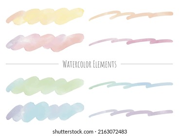 Watercolor Title Frame Material Set