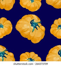 watercolor  tomato seamless pattern. vector pattern. hand drawn