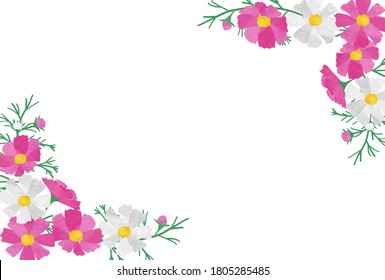 Watercolor touch cosmos ornament background material