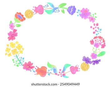 Watercolor Touch Floral Pattern Vector Illustration