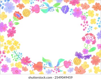 Aquarell Touch Blumenmuster Vektorgrafik