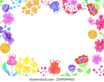 Ilustración vectorial de patrón floral de toque de acuarela