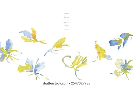 Watercolor. Watercolor touch flower petals vector illustration background. Watercolor illustration of flowers. Hand drawn elegant petals background.