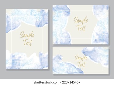 Watercolor touch frame background illustration