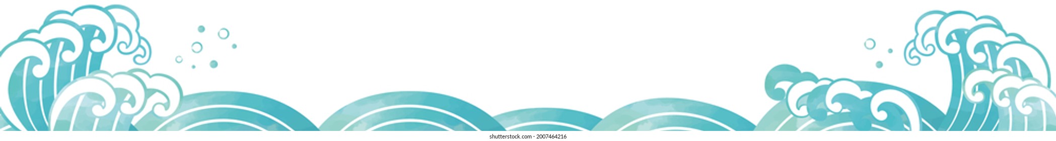Ilustración del vector de onda táctil de color agua