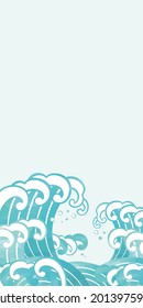 
Ilustración del vector de onda táctil de color agua