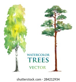 Watercolor tree