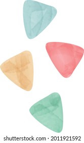 watercolor triangle decorative element for design