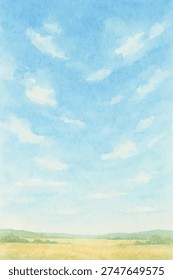 watercolor under the open sky background