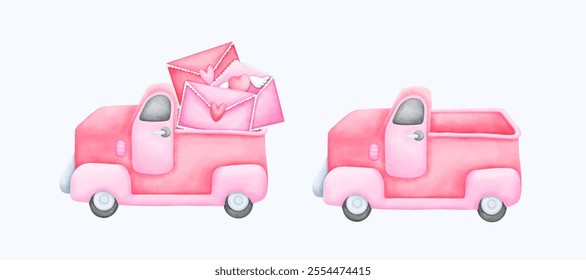 Watercolor Valentine car featuring a cute and romantic design. Use it for digital downloads, greeting cards, or Valentine�s Day crafts. Hand drawn artwork that spreads love and creativity.