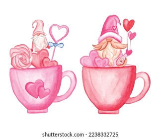 Watercolor valentine coffee cup clipart, Valentine’s Day coffee lover sublimation