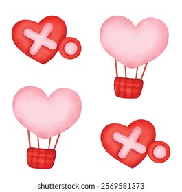 Watercolor valentine's day element Vector Art, Watercolor Valentine Vector Art, Icons, and Graphics