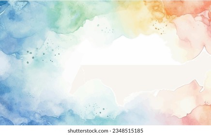 Watercolor vector  abstract background, pattern, texture. For design, pastel colors