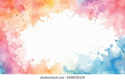 Watercolor vector abstract background, pattern, texture. For design, pastel colors