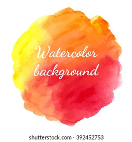 Watercolor vector abstract background. Template for poster or card