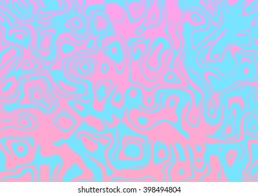 Watercolor vector. Abstract marble handmade using the technique of marbling. Blue ink on pink background. Modern wet background. Background for brochures, covers, flyers, invitations, presentations.