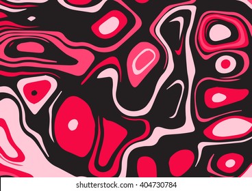 Watercolor vector. Abstract marble handmade using the technique of marbling. Black ink on color background. Modern wet background. Background for brochures, covers, flyers, invitations, presentations.