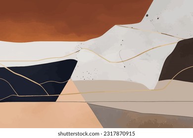 Watercolor vector art background made of gray and black