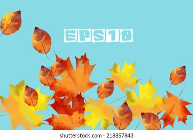 watercolor vector autumn background