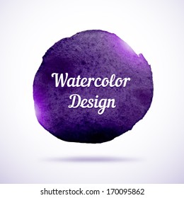 Watercolor vector background. Abstract grunge blob
