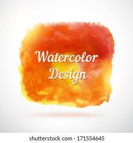 Watercolor vector background. Abstract grunge blob